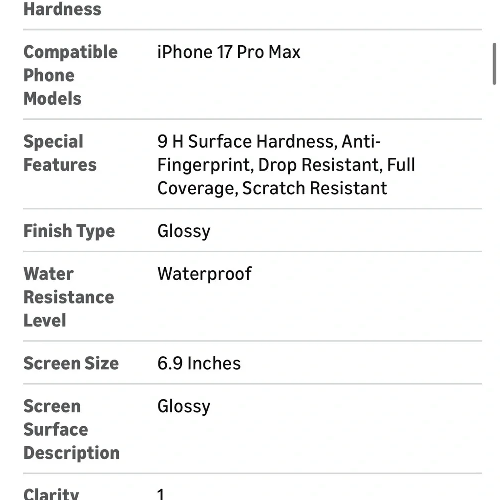 iPhone 17 pro max screen protector.